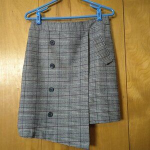 Chriselle Lim Houndstooth Asymmetrical Hem Skirt Size Medium READ